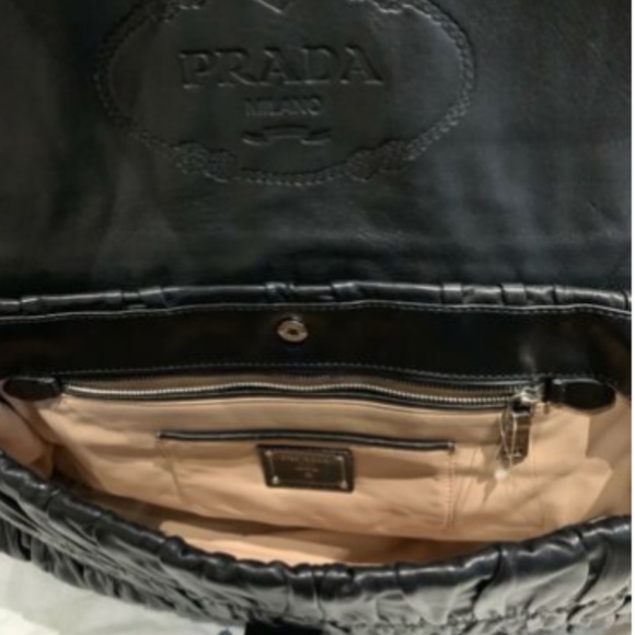 PRADA Black Leather Purse Large Clutch - Picture 8 of 8